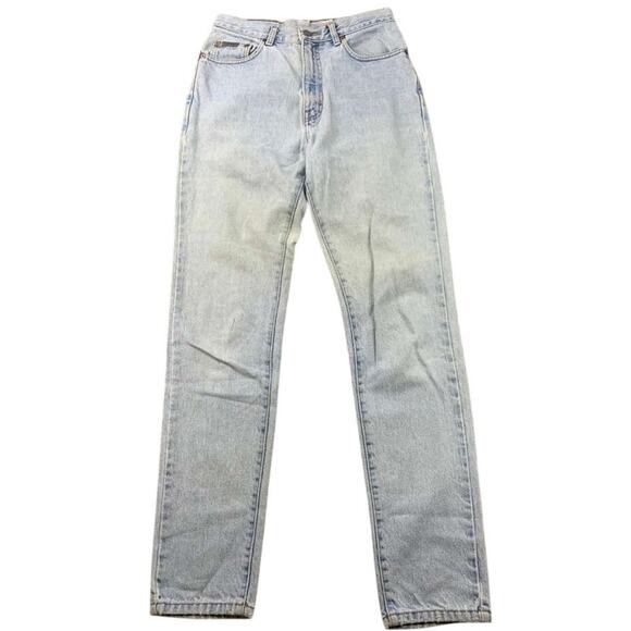 Vintage Calvin Klein Jeans Women 10 Blue Denim Super Slim Enzyme Wash USA Made - Picture 1 of 13